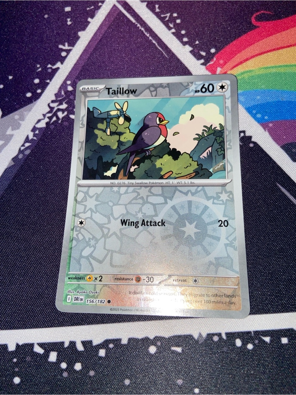 Taillow (Card Number 156/182)Scarlet & Violet: Destined Rivals Rev Holo